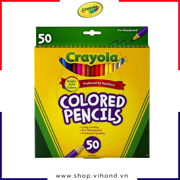 Bộ bút chì màu cho bé tập vẽ tranh Crayola Colored Pencils - 50 Màu