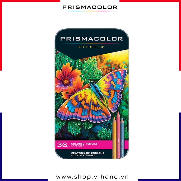 Bộ bút chì màu hạng họa sĩ Prismacolor Premier Soft Core - 36 màu (Hộp thiếc)