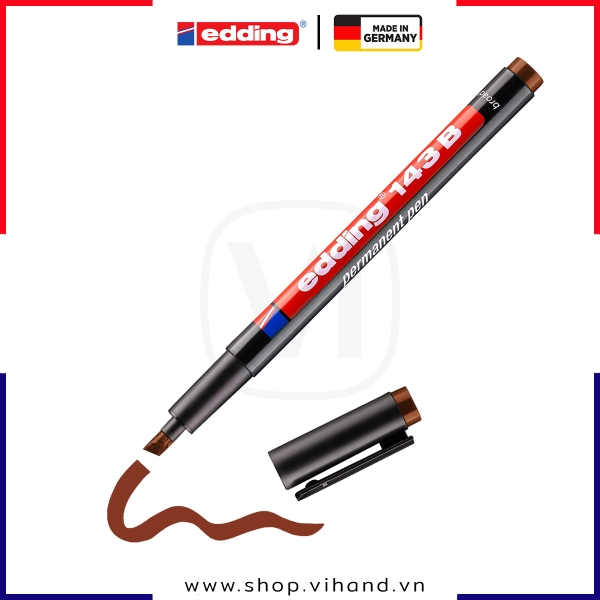 Bút dánh dấu công nghiệp Edding 143 B Permanent Pen - Brown