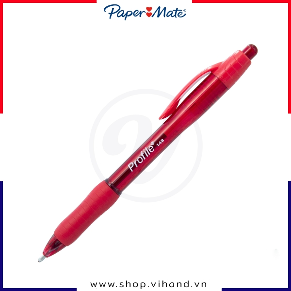 Bút bi bấm ngòi lớn Paper Mate Profile RT 1.4mm – Màu đỏ (Red)