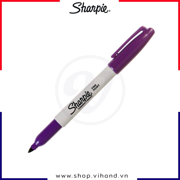 Bút lông dầu vẽ trên nhiều chất liệu Sharpie Fine Point 0.9mm - Purple (Màu Tím)