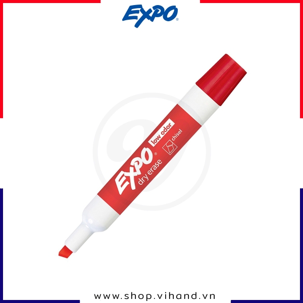 Bút lông viết bảng không mùi Expo Low Odor, Chisel 4.5mm - Đỏ (Red)