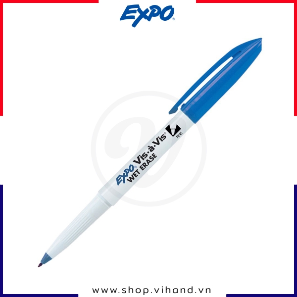 Bút lông vẽ đa chất liệu Expo Vis-a-Vis Wet Erase Fine Markers - Xanh dương (Blue)