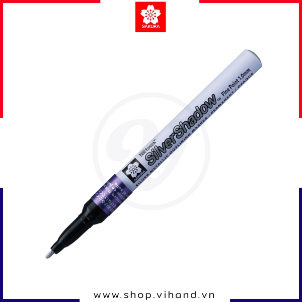 Bút sơn dầu bạc ánh kim Sakura Pentouch Silver Shadow 1.0mm XPMK-SS#24 - Viền Tím (Purple)