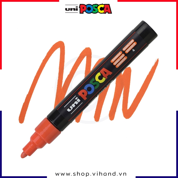 Bút sơn vẽ đa chất liệu Uni Posca Paint Marker PC-5M Medium - Orange (Cam)