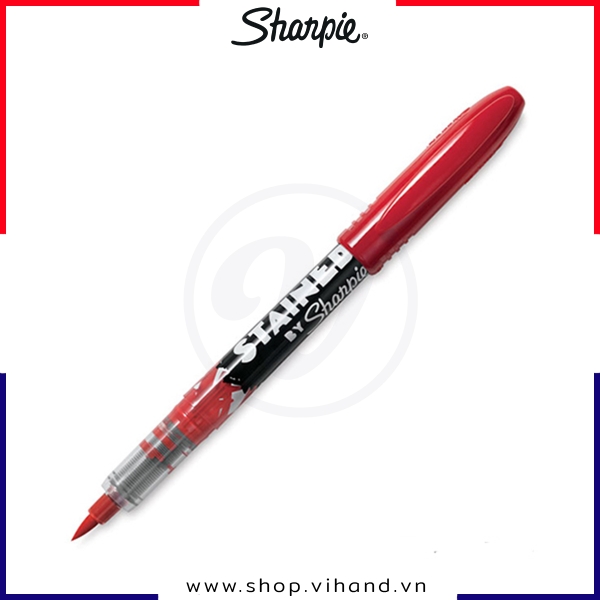 Bút vẽ vải giặt không phai màu, ngòi cọ Sharpie Stained - Red (Màu đỏ)