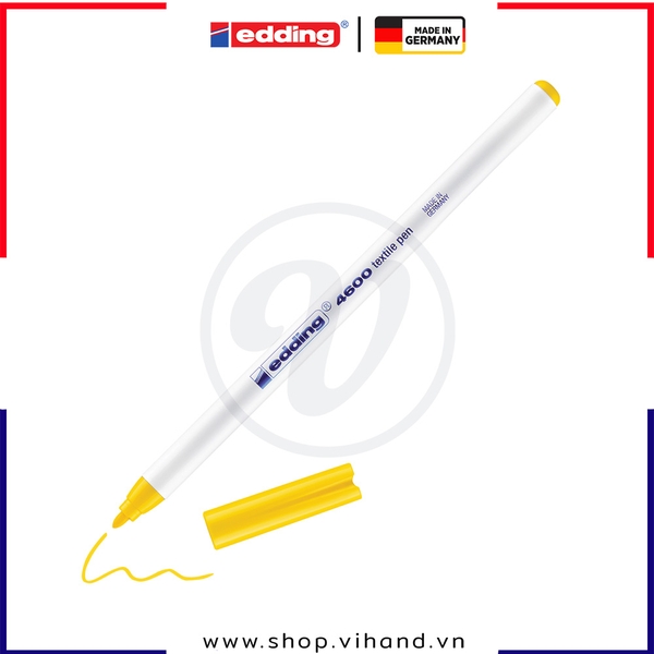 Bút vẽ vải không phai Edding 4600 Textile Marker - Yellow