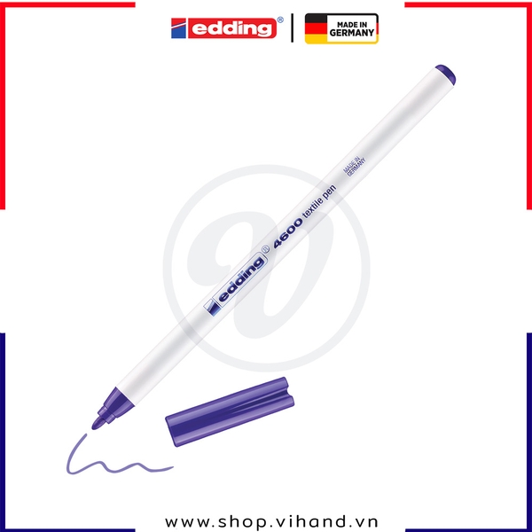 Bút vẽ vải không phai Edding 4600 Textile Marker - Violet