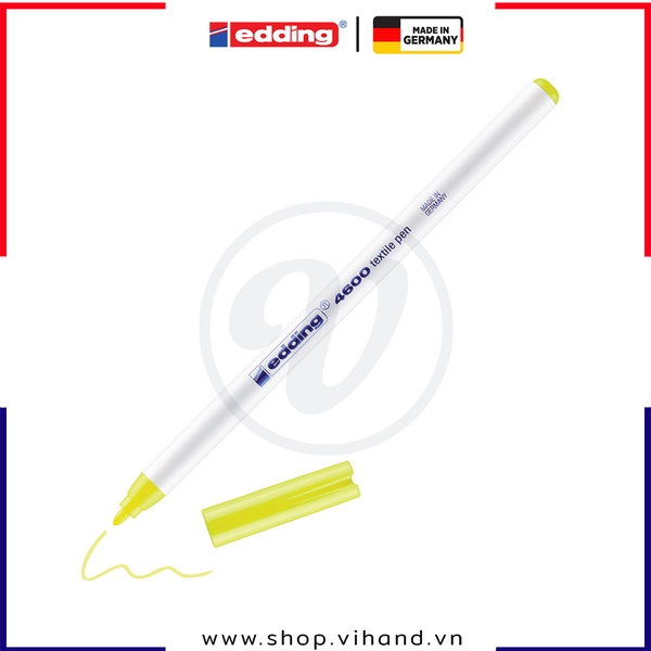 Bút vẽ vải không phai Edding 4600 Textile Marker - Neon Yellow