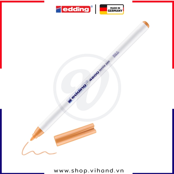 Bút vẽ vải không phai Edding 4600 Textile Marker - Light Orange