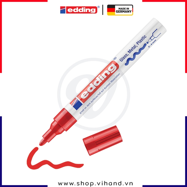 Bút sơn công nghiệp mực gốc dầu Edding 750 Paint Marker - Red