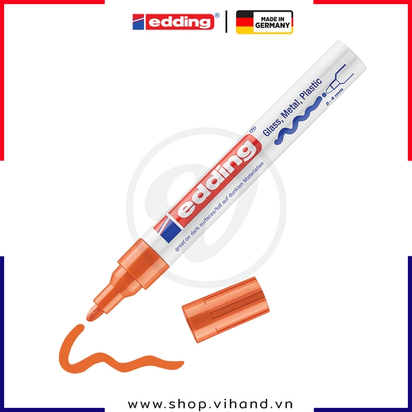 Bút sơn công nghiệp mực gốc dầu Edding 750 Paint Marker - Orange