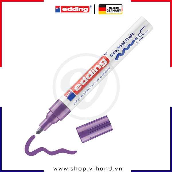 Bút sơn công nghiệp mực gốc dầu Edding 750 Paint Marker - Violet