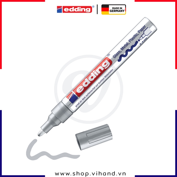 Bút sơn công nghiệp mực gốc dầu Edding 750 Paint Marker - Silver