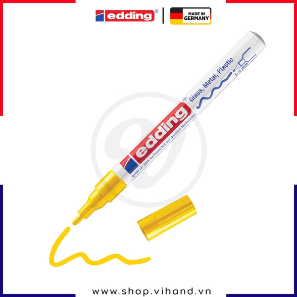 Bút sơn công nghiệp mực gốc dầu Edding 751 Paint Marker - Yellow