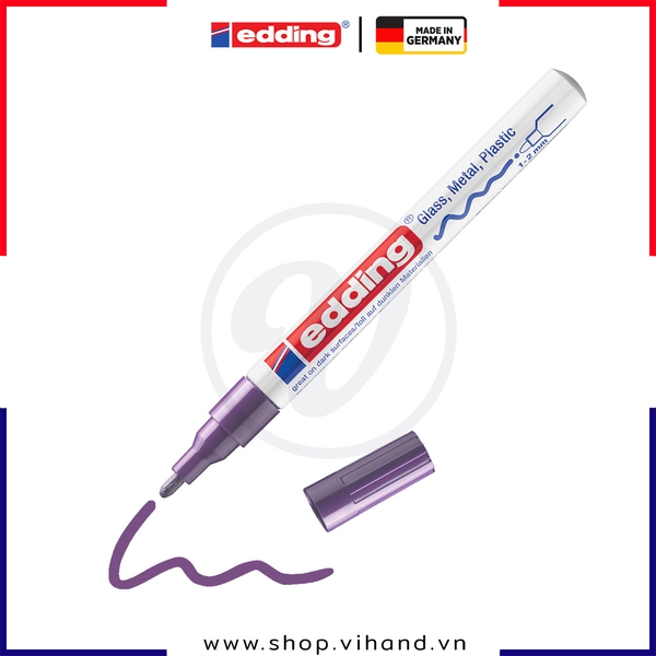 Bút sơn công nghiệp mực gốc dầu Edding 751 Paint Marker - Violet