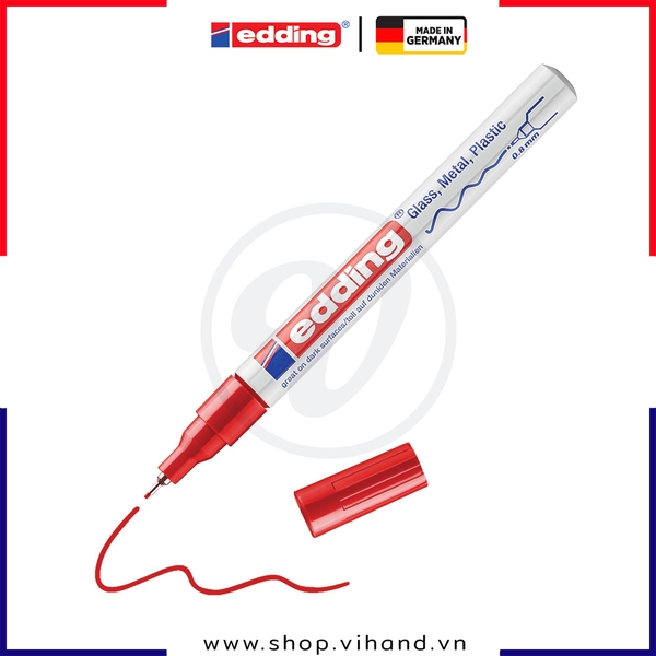 Bút sơn công nghiệp mực gốc dầu Edding 780 Paint Marker - Red