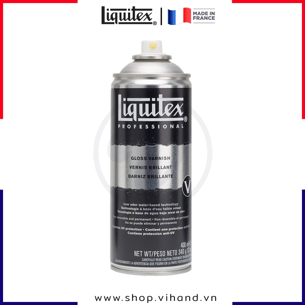 Bình xịt tạo lớp phủ bảo vệ màu Liquitex Professional Gloss Varnish Spray (Bóng) - 400ml (14Oz)