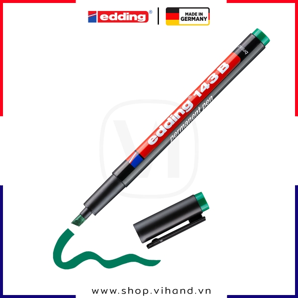 Bút dánh dấu công nghiệp Edding 143 B Permanent Pen - Green