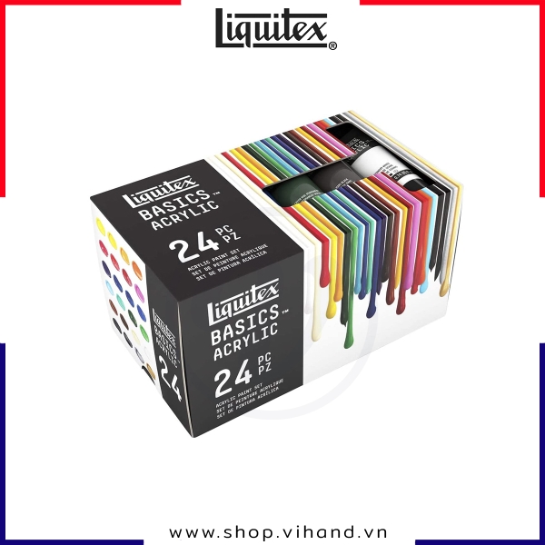 Hộp 24 màu vẽ đa chất liệu Liquitex Basics Acrylic  - 22ml