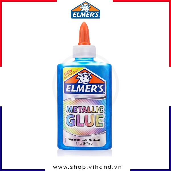Keo dán ánh kim Elmer’s Metallic Glue 147ml – Xanh dương (Blue)