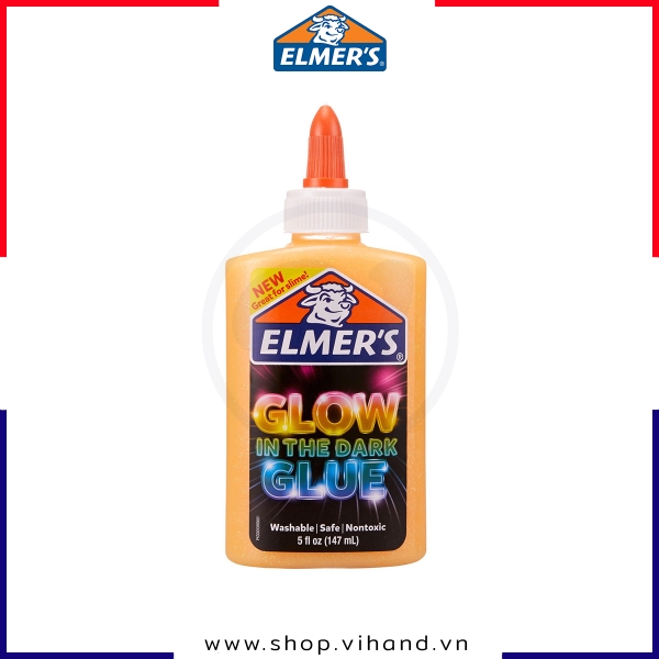 Keo dán phát sáng trong tối Elmer’s Glow in the Dark 147ml – Cam (Orange)