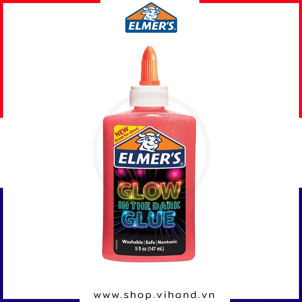 Keo dán phát sáng trong tối Elmer’s Glow in the Dark 147ml – Hồng (Pink)