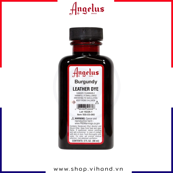 Màu nhuộm da Angelus Leather Dye Burgundy 90ml (3Oz) – 060