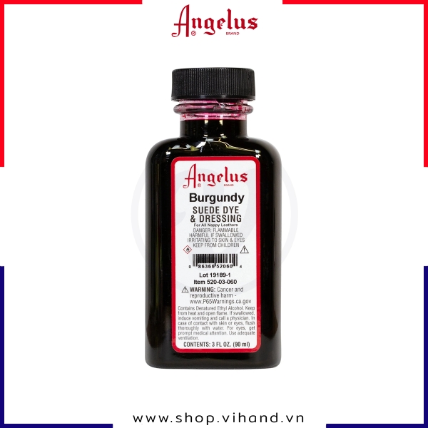 Màu nhuộm da lộn Angelus Suede Dye Burgundy 90ml (3Oz) – 060