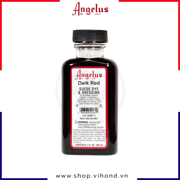 Màu nhuộm da lộn Angelus Suede Dye Dark Red 90ml (3Oz) – 061