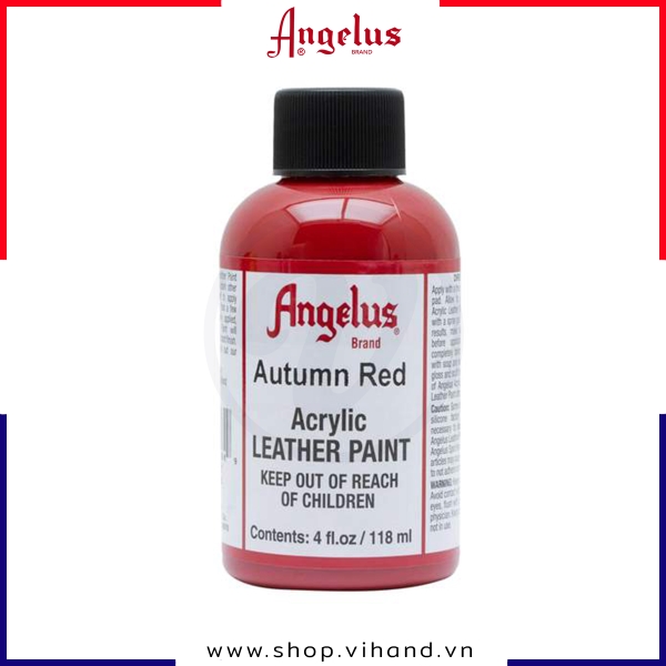 Màu vẽ da, vải Angelus Leather Paint Standard Autumn Red 118ml (4Oz) – 184