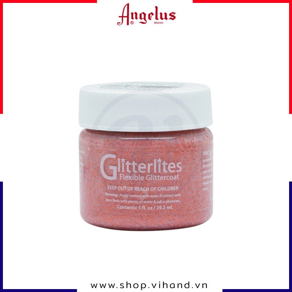 Màu vẽ da, vải Angelus Leather Paint Glitterlites Orange Orange 29.5ml (1Oz)