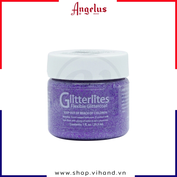 Màu vẽ da, vải Angelus Leather Paint Glitterlites Prince Purple 29.5ml (1Oz)