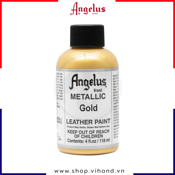 Màu vẽ da, vải Angelus Leather Paint Metallic Gold (Vàng) 118ml (4Oz) – 072