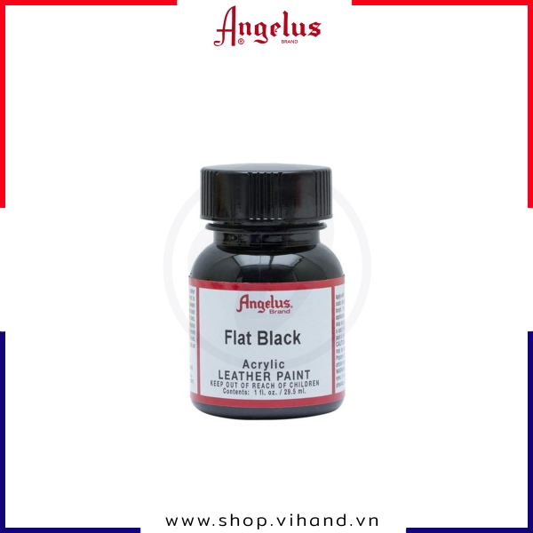 Màu vẽ da, vải Angelus Leather Paint Standard Flat Black (Đen mờ) 29.5ml (1Oz) – 101