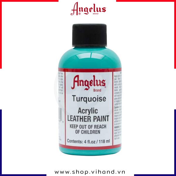 Màu vẽ da, vải Angelus Leather Paint Standard Turquoise 118ml (4Oz) – 043