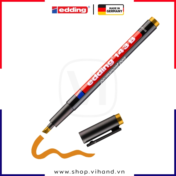 Bút dánh dấu công nghiệp Edding 143 B Permanent Pen - Orange