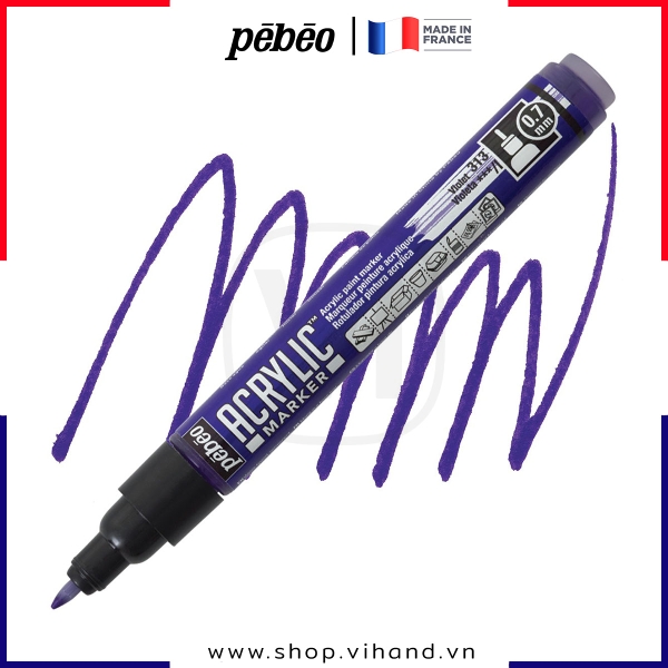 Bút đánh dấu Pebeo Acrylic Marker 0.7mm Extra Fine - Violet