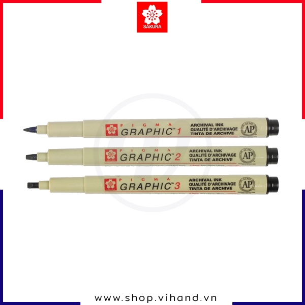 Bút vẽ đồ họa chuyên dụng Sakura Pigma Graphic - Màu đen