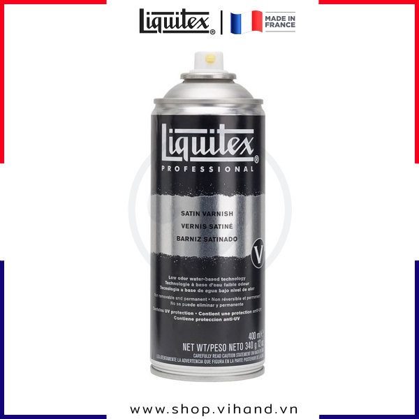 Bình xịt tạo lớp phủ bảo vệ màu Liquitex Professional Satin Varnish Spray (Ít bóng) - 400ml (14Oz)