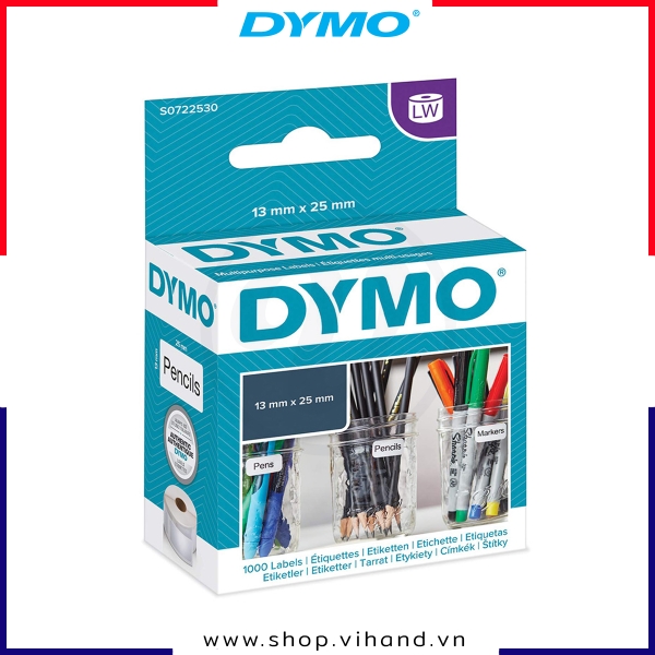 Tem giấy in đa năng Dymo LW 13 x 25mm – (1000/Cuộn) | S0722530