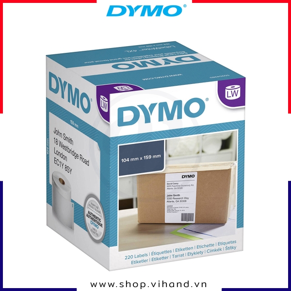 Tem giấy in vận đơn lớn Dymo LW 104 x 159mm – (220/Cuộn) | S0904980
