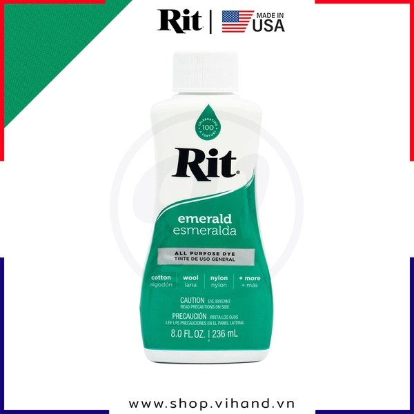 Thuốc nhuộm quần áo Rit All-Purpose Liquid Dye 236ml (Dạng lỏng) - Emerald