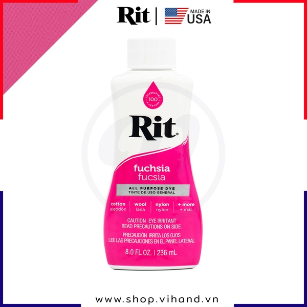 Thuốc nhuộm quần áo Rit All-Purpose Liquid Dye 236ml (Dạng lỏng) - Fuchsia