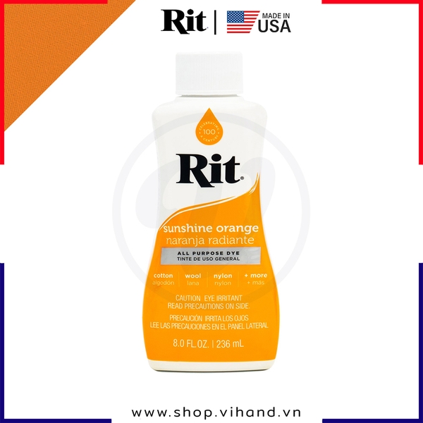Thuốc nhuộm quần áo Rit All-Purpose Liquid Dye 236ml (Dạng lỏng) - Sunshine Orange