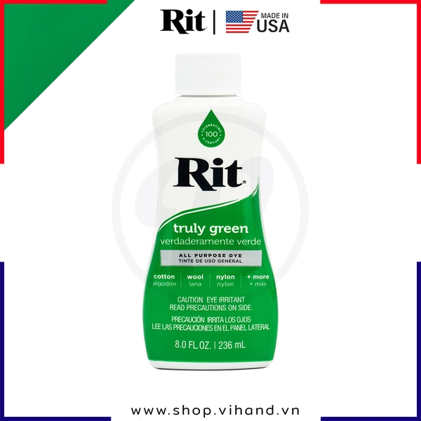 Thuốc nhuộm quần áo Rit All-Purpose Liquid Dye 236ml (Dạng lỏng) - Truly Green