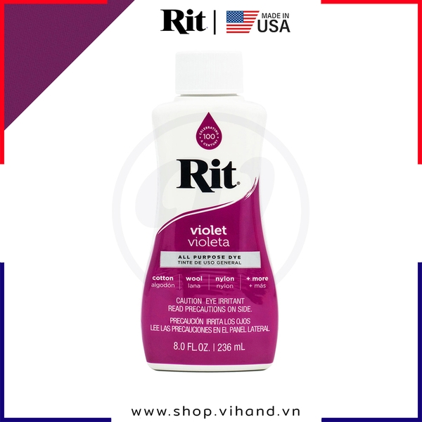 Thuốc nhuộm quần áo Rit All-Purpose Liquid Dye 236ml (Dạng lỏng) - Violet