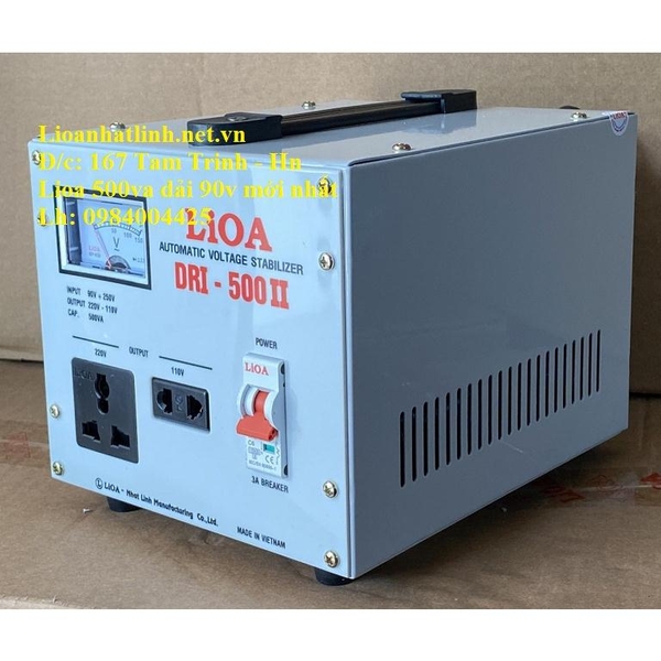 ỔN ÁP LIOA 500VA - 500W DẢI 90V 250V DRI - 500 II ĐỜI MỚI NHẤT