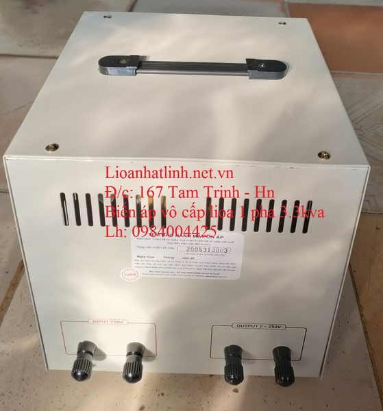 BIẾN ÁP VÔ CẤP LIOA 1 PHA 3KVA (SD - 2515) - 15A