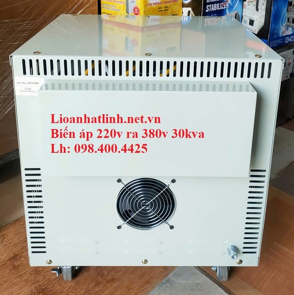 MÁY BIẾN ÁP VÀO 220V RA 380V 3 PHA 30KVA GIÁ RẺ